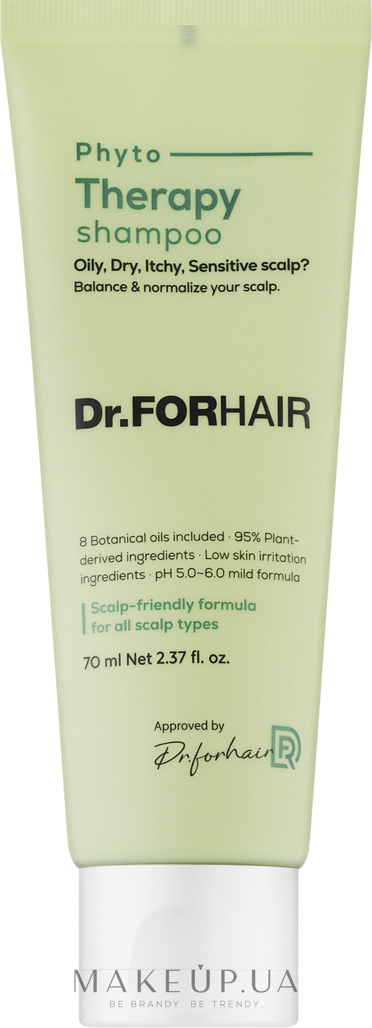 Фитотерапевтический шампунь для чувствительной кожи головы - Dr.FORHAIR Phyto Therapy Shampoo (миниатюра) — фото 70ml