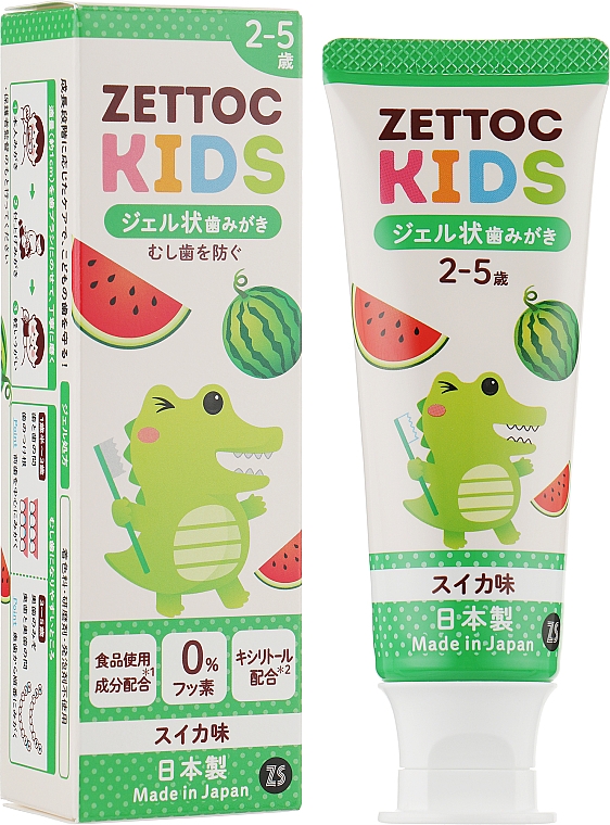 Зубна паста дитяча "Кавун" - Zettoc Nippon Toothpaste Kids Watermelon — фото N1