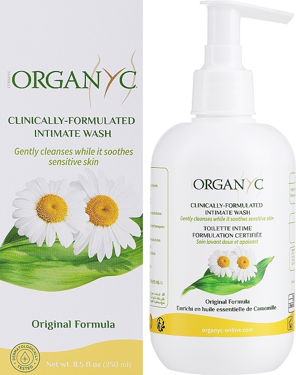 Органічне рідке мило з ромашкою для інтимної гігієни - Organyc Intimate Wash Gel With Camomile — фото N2