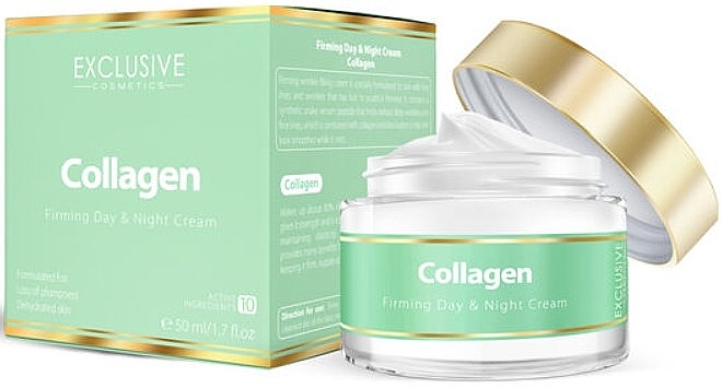 Крем для обличчя з колагеном - Exclusive Cosmetics Collagen Firming Day & Night Cream — фото N1