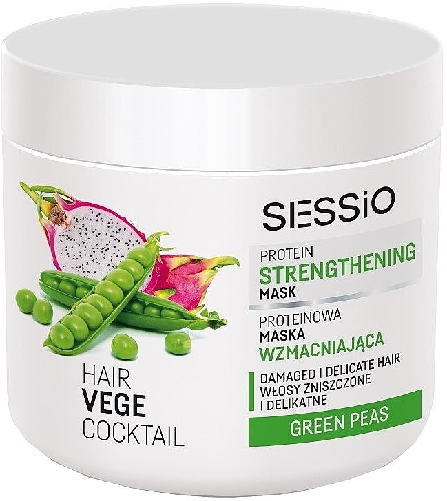 Укрепляющая протеиновая маска для волос - Sessio Hair Vege Cocktail Protein Strengthening Mask — фото N2
