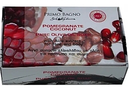 Мило з оливковою олією "Гранат і кокос" - Primo Bagno Pomegranate Coconut Pure Olive Oil Soap — фото N1