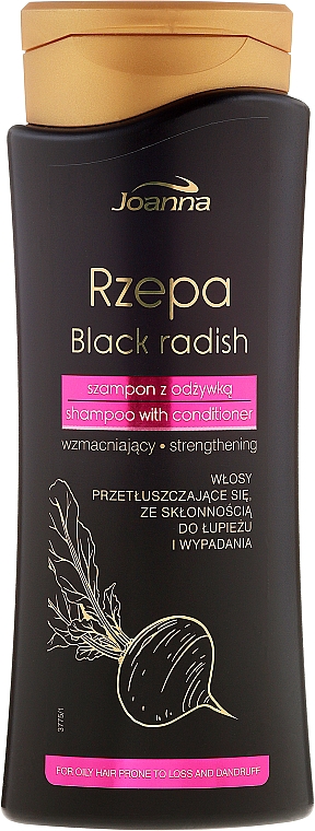 Зміцнювальний шампунь з кондиціонером - Joanna Black Radish Hair Shampoo With Conditioner — фото N3