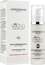 Очищающий и увлажняющий крем с матовым эффектом - Verdeoasi Young Hydro-Purifying Cream Matt Effect — фото N2