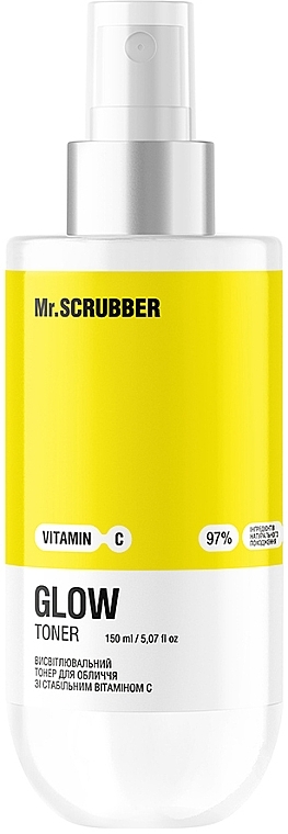 Висвітлювальний тонер для обличчя зі стабільним вітаміном С - Mr.Scrubber Glow Vitamin C Toner — фото N1