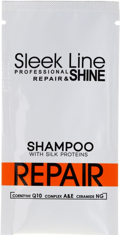 Шампунь для поврежденных волос - Stapiz Sleek Line Repair Shampoo (пробник) — фото N2