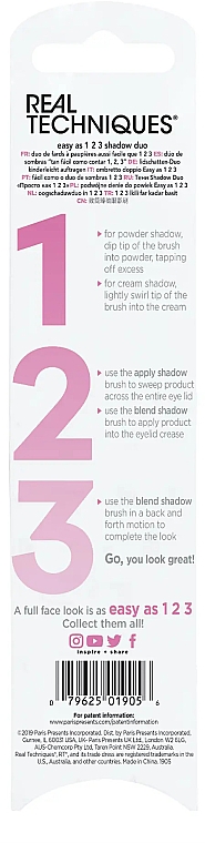 Набор кистей для макияжа глаз - Real Techniques Easy 123 Shadow Makeup Brush Duo — фото N3