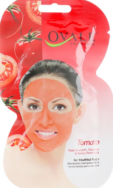 Маска з екстрактом томату та вітамінами A і E - Ovale Tomato Face Mask — фото N1