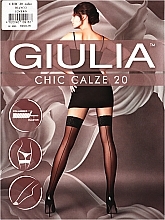 Чулки "Chic" 20 Den, calze-bianco - Giulia  — фото N1