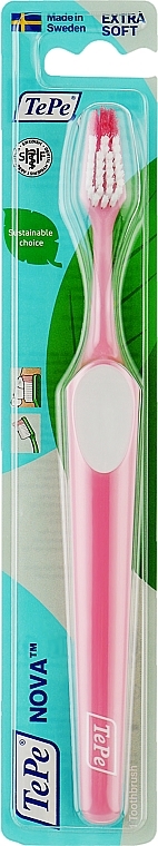 Зубная щетка, экстрамягкая, розовая - TePe Extra Soft Nova — фото N1