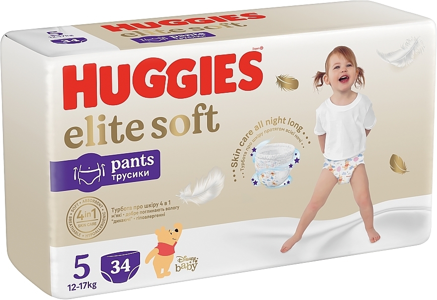 Підгузки-трусики Elite Soft Pants 5 (12-17 кг), 34 шт. - Huggies — фото N8