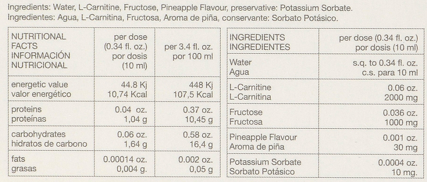 Вітаміни "Вага контроль, L-карнітин" - Mesoestetic Grascontrol L-carnitina — фото N4