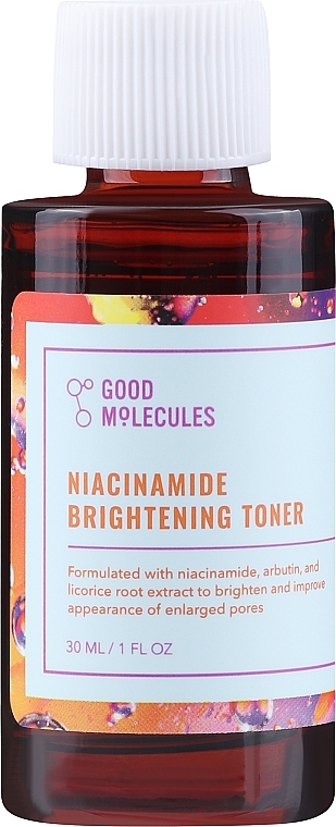Освітлювальний тонер для обличчя - Good Molecules Niacinamide Brightening Toner (міні) — фото N2