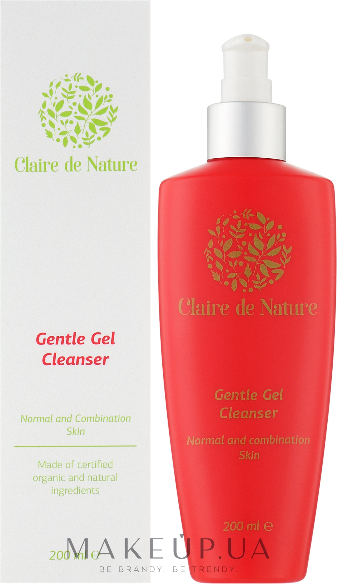 Крем-гель для умывания для нормальной и комбинированной кожи - Claire de Nature Gentle Gel Cleanser For Normal And Combination Skin — фото 200ml