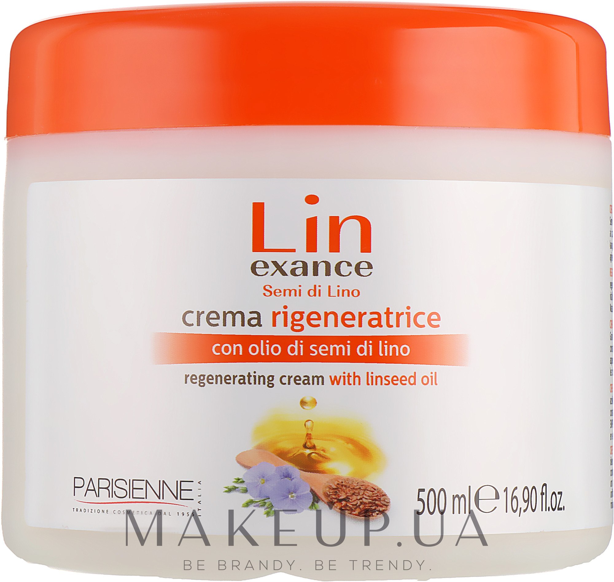 Укрепляющая крем-маска для волос с экстрактом семян льна - Parisienne Italia Hair Cream Treatment — фото 500ml