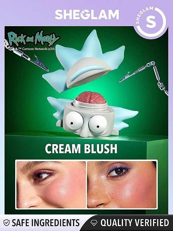 Кремовые румяна для лица - Sheglam Rick And Morty Cream Blush — фото N2