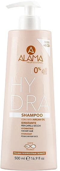 Зволожувальний шампунь для сухого волосся з аргановою олією - Alama Hydra Shampoo — фото N1