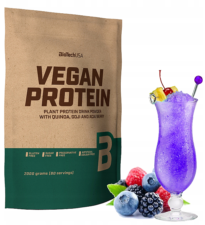 Протеин веганский "Лесные ягоды" - BioTechUSA Vegan Protein — фото N1