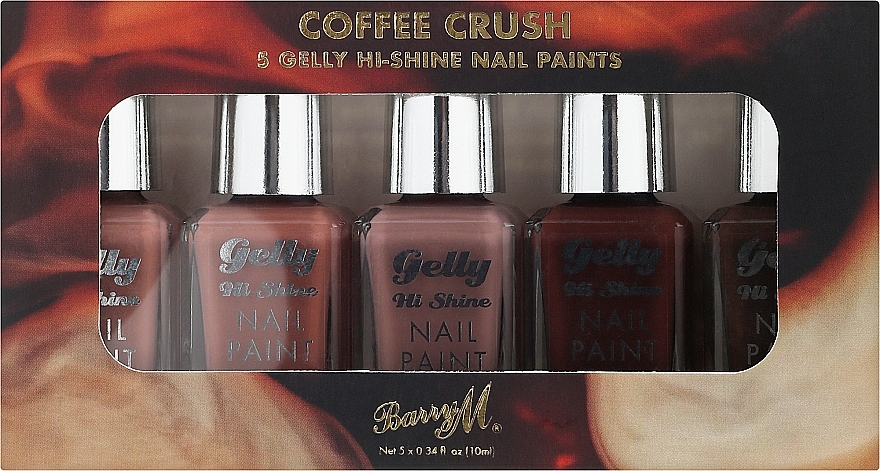 Barry M Coffee Crush Nail Paint Gift Set (n/paint/5x10ml) - Подарунковий набір для нігтів — фото N1
