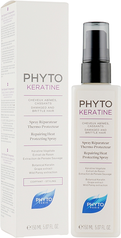 Термозахисний спрей для волосся - Phyto Keratine Repairing Heat Protecting Spray — фото N2