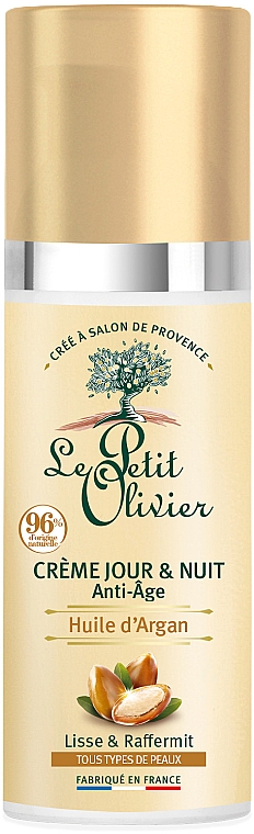 Антивіковий крем день-ніч з аргановою олією - Le Petit Olivier Organic Face Care with Argan Cream