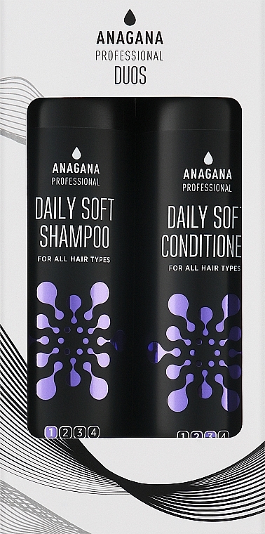 Набір "Щоденний м'який" для всіх типів волосся - Anagana Professional Duos Daily Soft (shmp/250ml + cond/250ml) — фото N1
