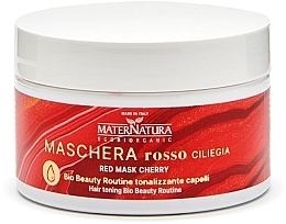 Тонирующая маска для красных оттенков волос - MaterNatura Red Mask Cherry — фото N1