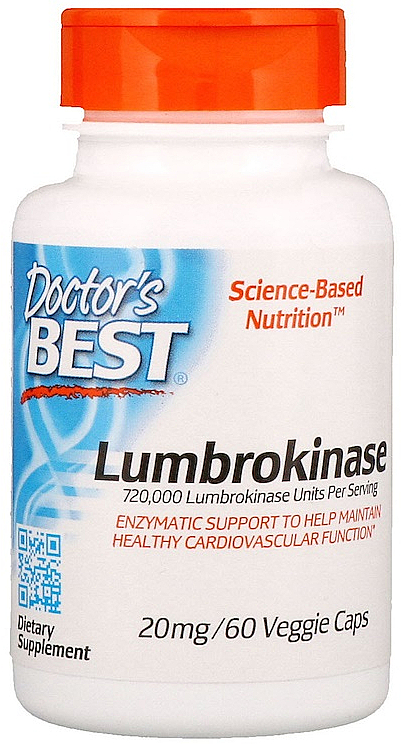 Люмброкиназа, 20 мг, капсули - Doctor's Best — фото N1