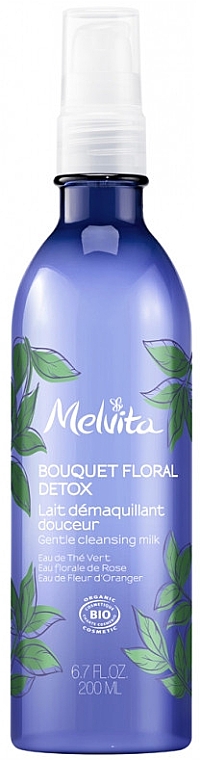 Молочко для снятия макияжа - Melvita Floral Bouquet Detox Organic Gentle Cleansing Milk — фото N1