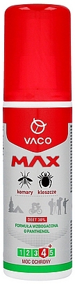 Спрей від кліщів, комарів і мошок - Vaco Max DEET 30% — фото N1