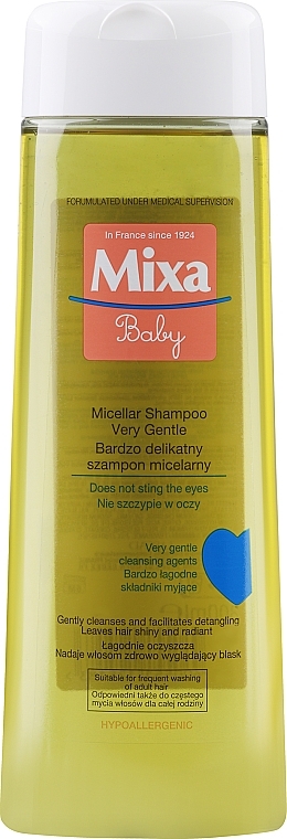 Нежный мицеллярный шампунь для детей - Mixa Very Mild Micellar Shampoo — фото N1