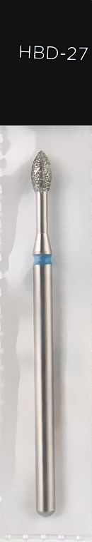 Фреза алмазная, капля с узкой шейкой 2.5 мм, синяя - Head The Beauty Tools — фото N1