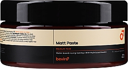 Парфумерія, косметика Паста для волосся - Beviro Matt Paste Medium Hold