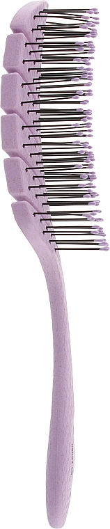 Щетка для волос массажная, 10-рядная, розовая - Hairway Eco Corn — фото N2
