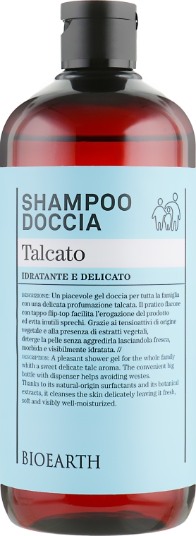 Шампунь-гель для душа - Bioearth Shampoo-Doccia Talcato 3in1