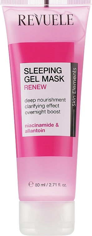 Нічна відновлювальна гелева маска для обличчя - Revuele Sleeping Gel Mask Renew — фото N1