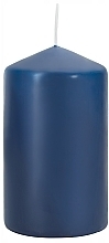 Свічка циліндрична 60x100 мм, синя - Bispol — фото N1