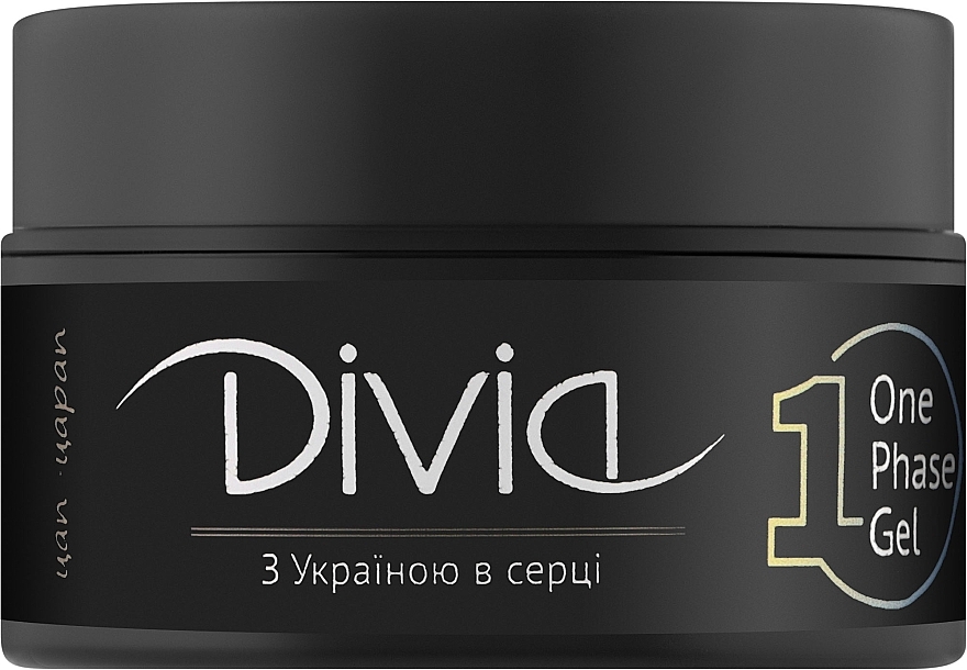 Однофазний прозорий гель для нарощування нігтів - Divia One Phase Clear Gel Di1700