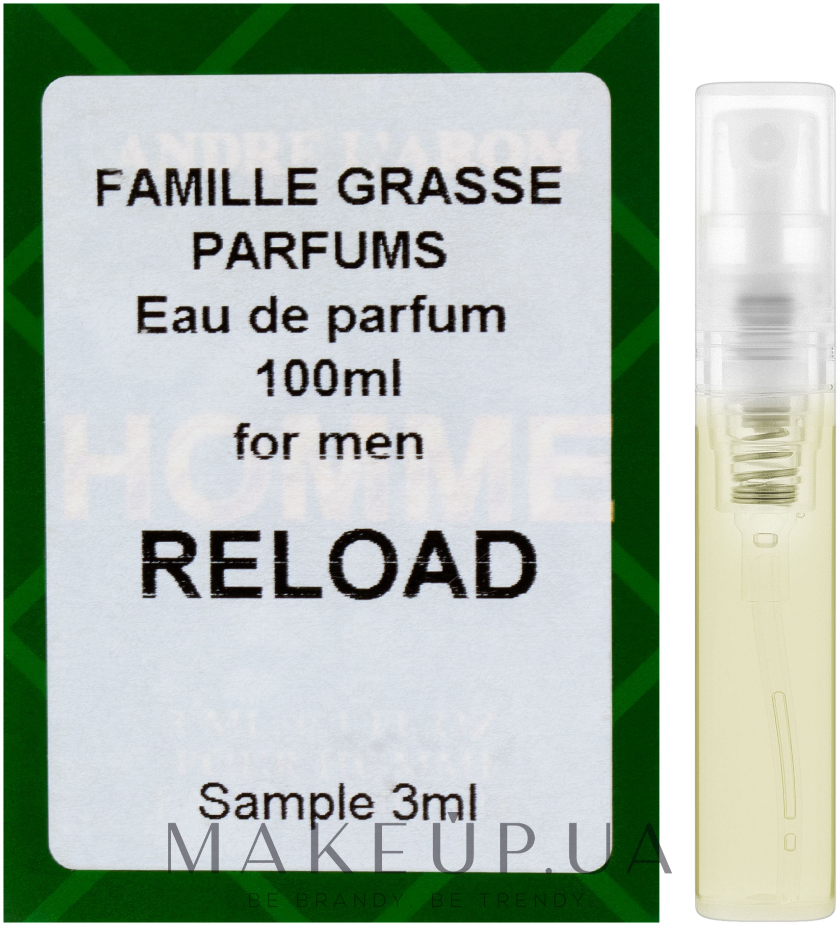 Famille Grasse Parfums Reload - Парфюмированная вода (пробник) — фото 3ml
