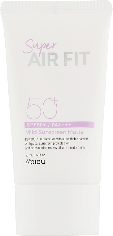 Сонцезахисний матувальний крем - A'Pieu Super Air Fit Mild Sunscreen Matte SPF50+ PA++++ — фото N1