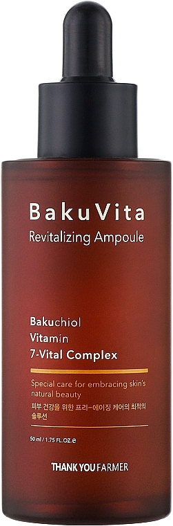 Восстанавливающая сыворотка с бакучиолом и витаминами C и E - Thank You Farmer BakuVita Revitalizing Ampoule