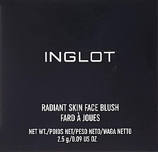 Рум'яна для обличчя - Inglot Radiant Skin Face Blush — фото N6