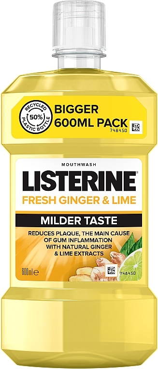 Ополаскиватель для полости рта "Свежесть имбиря и лайма" - Listerine Fresh Gindel & Lime Mouthwash — фото N1