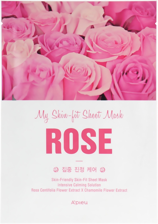 Тканевая маска для лица с экстрактом розы - A'pieu My Skin-Fit Sheet Mask Rose