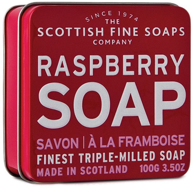 Мыло "Малина" - Scottish Fine Soaps Raspberry Soap Tin — фото N1