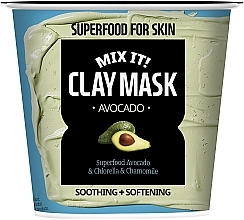 Духи, Парфюмерия, косметика Глиняная успокаивающая и смягчающая маска с экстрактом авокадо - Superfood for Skin MIX IT! Clay Mask Avocado