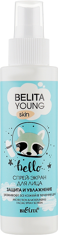 Спрей-экран для лица "Защита и увлажнение" - Bielita Belita Young Skin
