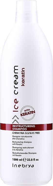 Відновлюючий шампунь з кератином - Inebrya Ice Cream Keratin Restructuring Shampoo  — фото N7