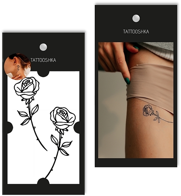 Временное тату "Две маленькие розы" - Tattooshka