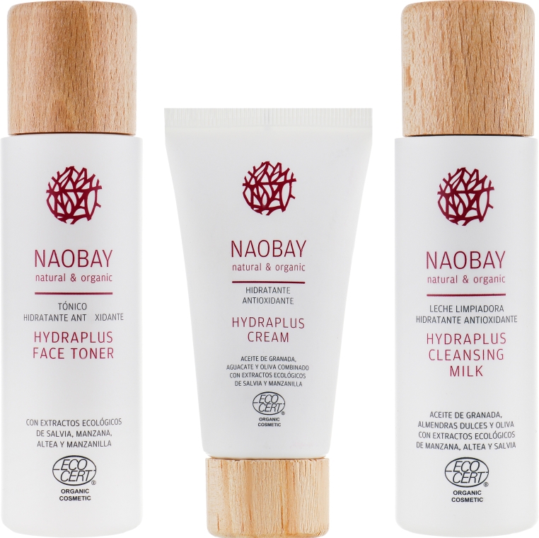 Набір - Naobay Hydraplus (cr/50ml + milk/100ml + toner/100ml) — фото N2